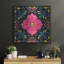 «Floral Fiesta Tile Ix» par Laura Marshall, art mural en métal-102872825