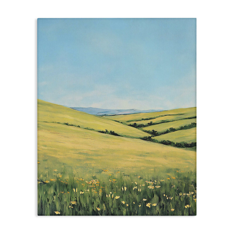 «Rolling Hills Of Flowers», art mural par Franklyn Gregory, H 16 po x l 20 po