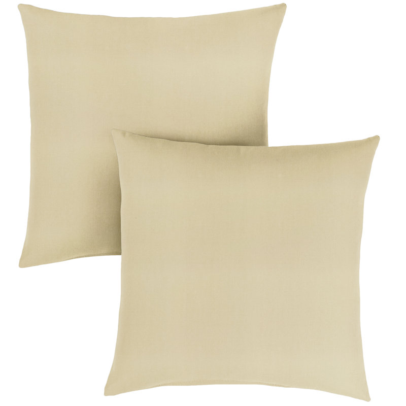 Housse et insert de coussin d'extérieur Ashbrun Sunbrella, Carré 24 po, Sunbrella - toile beige antique