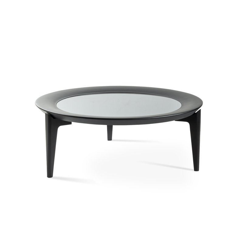 Grande table basse Wowo, H 15,7 po x L 30 po x l 30 po, Noir, noir, noir, noir