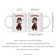 Personalized Ceramic Kids Milk Hot Chocolate Mug, Amercian Brown Haired Magician Girl With Magic Wand, 1-Pack