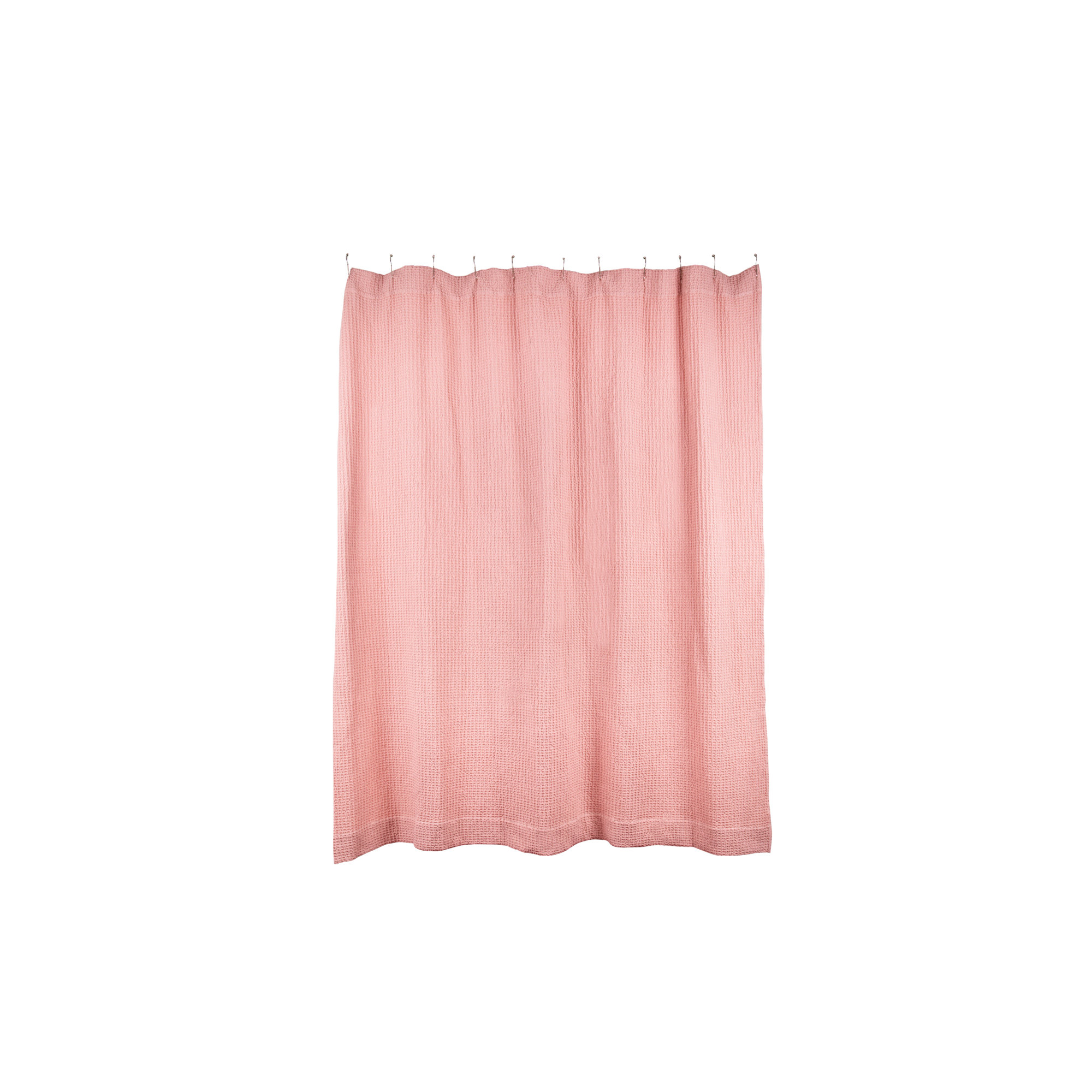 Simple Cotton Shower Curtain, Blush