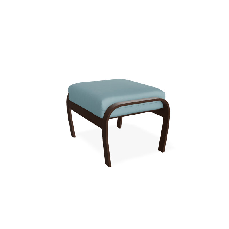 Repose-pieds avec coussin Askar, Bleu minéral, Kona texturé