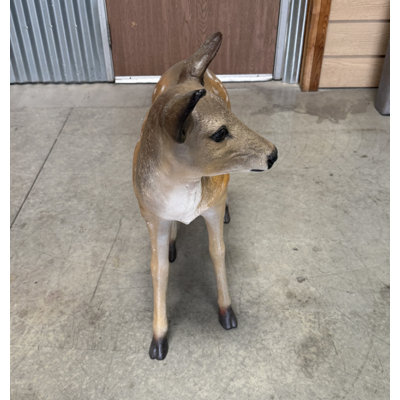 Fawn Fallow Deer Life Size Statue