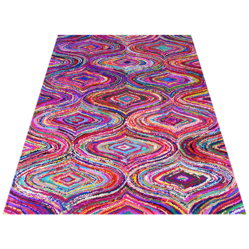 Chindi Abstract Wool Hand Woven Area Rug, Rectangle 153 x 244cm
