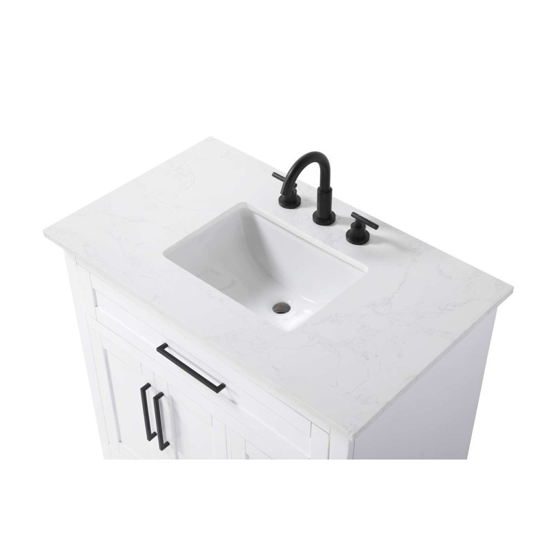 Meuble-lavabo simple blanc 36 po, Blanc, 36"