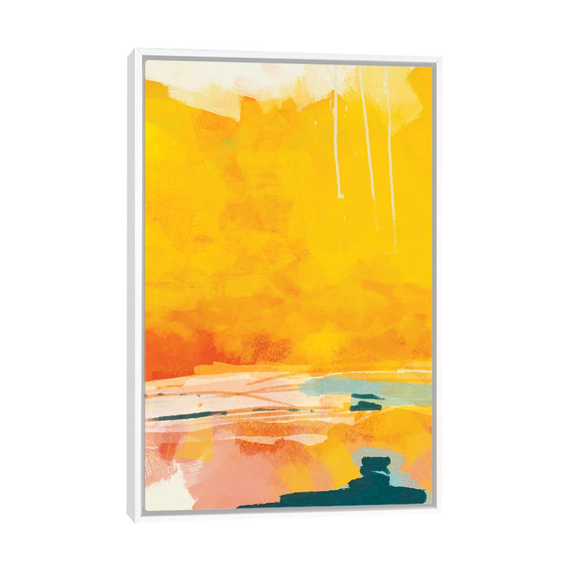 «Sunny Landscape I» par Ana Rut Bré - impression d'art graphique, H 40 po x l 26 po x P 1,5 po, Toile blanche encadrée