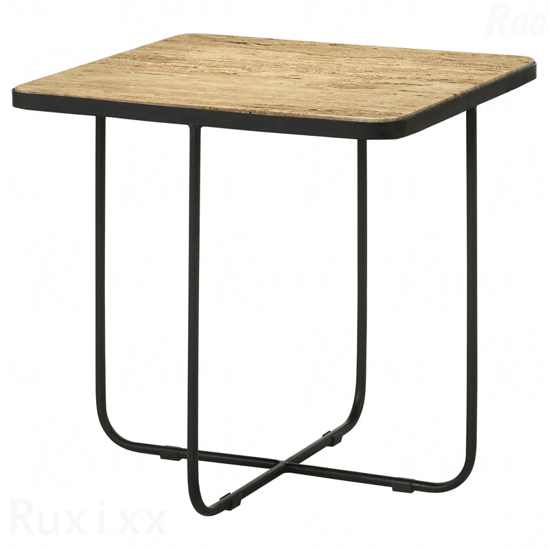 Accent Table With Black Frame