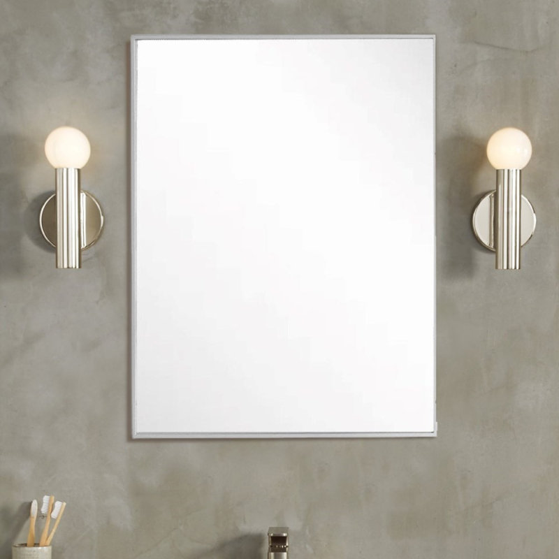 Hunsberger Metal Rectangle Mirror, Silver