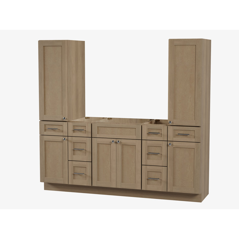 Meuble-lavabo simple 78 po Disar, Chêne naturel