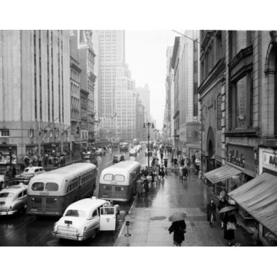 Posterazzi " Usa New York City Street Scene On Rainy Day "