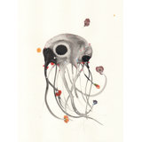 Inky Rose Cephalopod Print by Jenny Brown