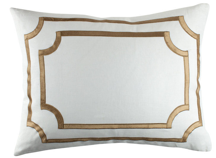 Mozart Linen Lumbar Pillow Cover & Insert, 20" x 36", Straw