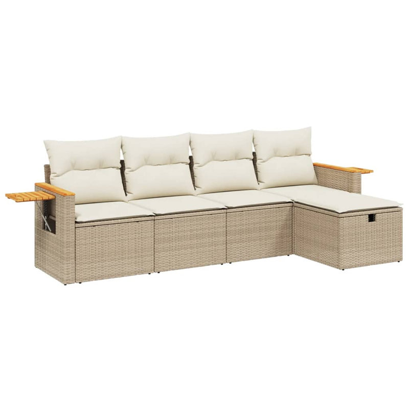 Ensemble de canapé de jardin Vidaxl beige, blanc crème