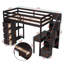 Multi-functional Wooden Loft Bed With Desk And Storage For A Stylish, Space-saving Bedroom