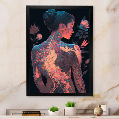 Chayni, jeune femme avec un tatouage traditionnel sur toile