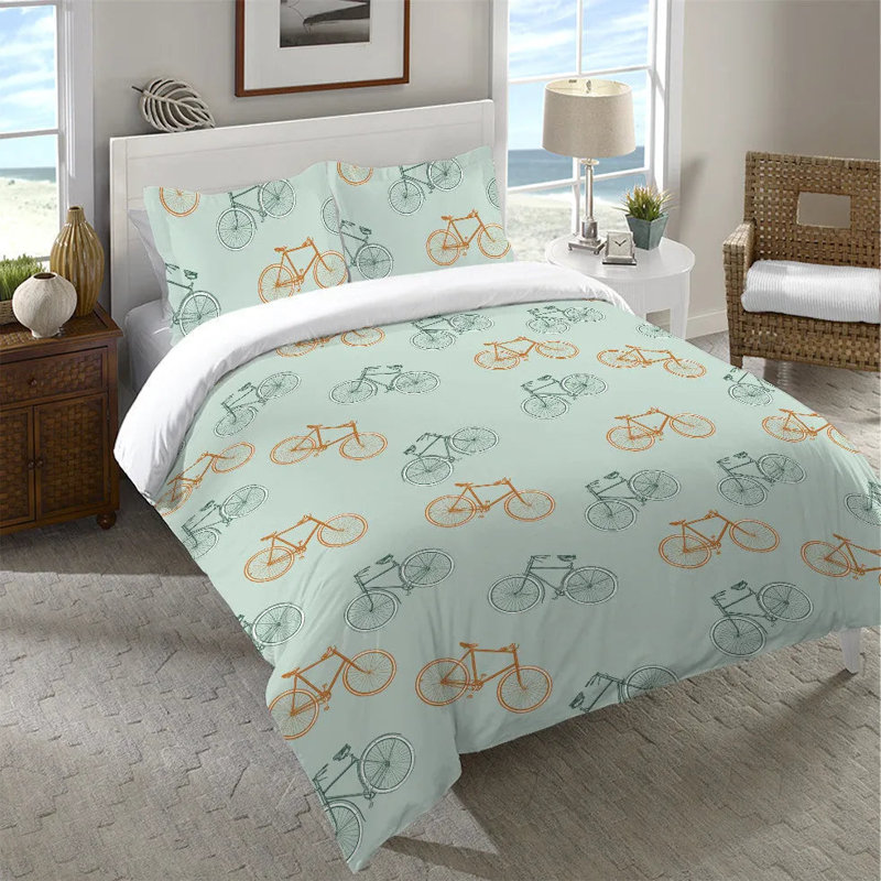 Housse de couette en microfibre Post card from Europe Bikes, Housse de couette pour grand lit