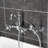 Kingston Brass Heritage Double-Handle 3-Hole Wall-Mount Bridge Kitchen Faucet with Brass Sprayer-93672636