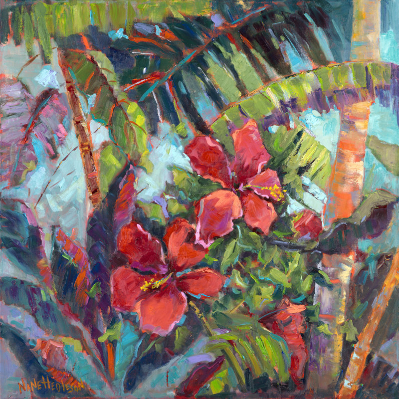Splash Of The Tropics II by Nanette Oleson - Wrapped Canvas Painting, 51cm H x 51cm W