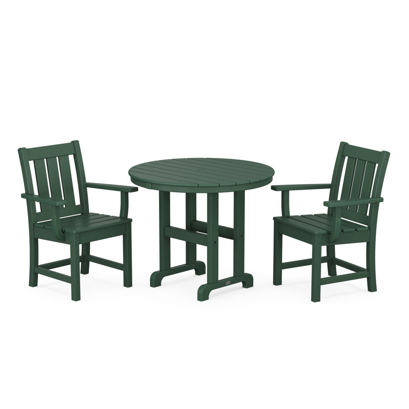 Ensemble repas 3 pièces Oxford, Vert