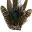 Peacock Feather Christmas Clip-On Ornament - 6" - Brown White And Green