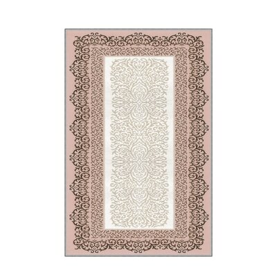 Elwell Oriental Machine Made Flatweave Polyester Area Rug in Pink/White -  East Urban Home, 77CF5DB4038A4C5FBF4800BCD79A7743