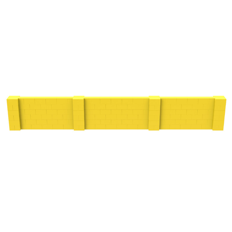 Ensemble mural pour poney Everblock, Jaune, H 36 po x l 240 po x P 12 po