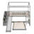 Twin Over Twin Bunk Bed With Two Drawers And Slide, House Bed With Slide, White-955831747