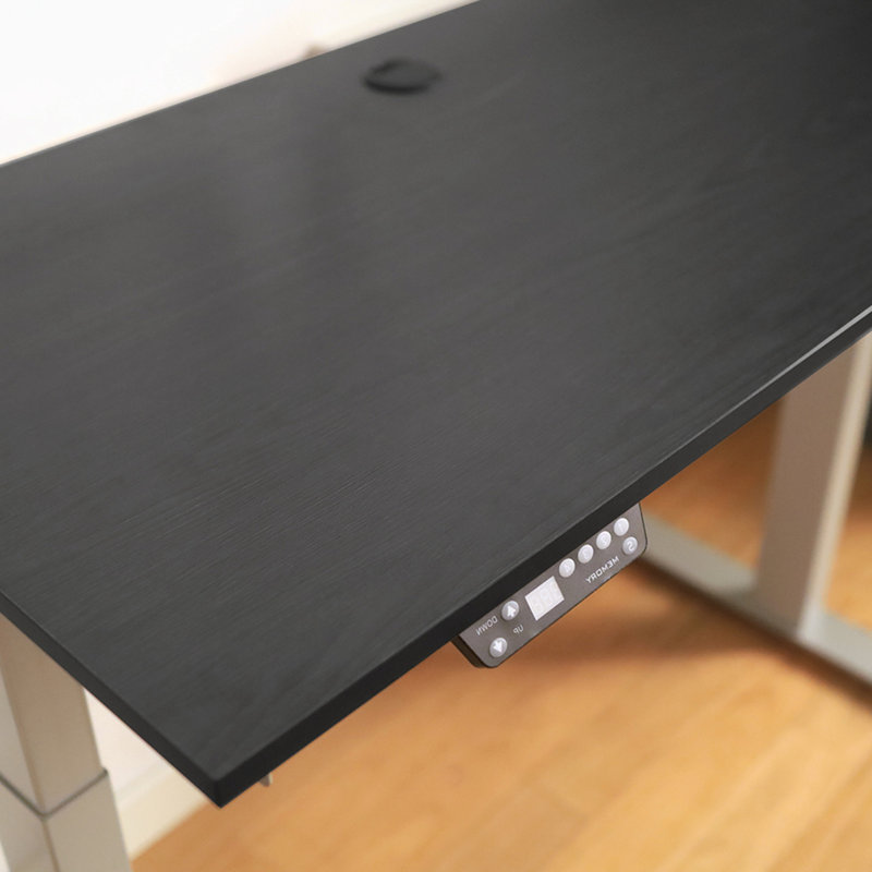 Adjustable Solid Wood Standing Desk, Black