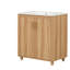 30" Bathroom Vanity Sink - Modern Freestanding & Solid Wood Cabinet , Natural Elegance. . Ceramic With Overflow Hole. Adjustable Shelf. Functional Storage Unit Drawer