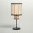 Nakuv 22.44'' Rattan and Velvet Table Lamp with USB and Outlet