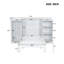 Lit simple Kiarie avec tablettes de chevet et garde-robe