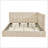 Full Size Upholstered Daybed/Sofa Bed Frame-Beige, Velvet