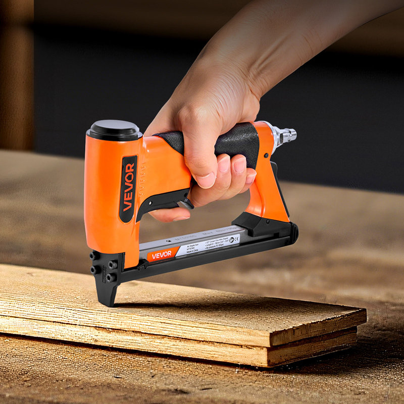 Pneumatic Staple Gun, 20 Gauge Air Upholstery Stapler for 50 Series Fine Wire Staples 12.8mm Crown 6mm-16mm Length, Max 110PCS Loading Air Staple Gun for Upholstering, Woodworking, DIY Projects