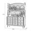 Buffet en noyer massif et bois manufacturé