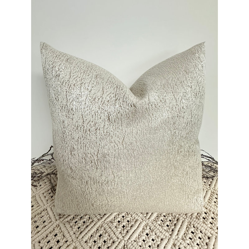 Abstract Cream Square Throw Pillow Cover