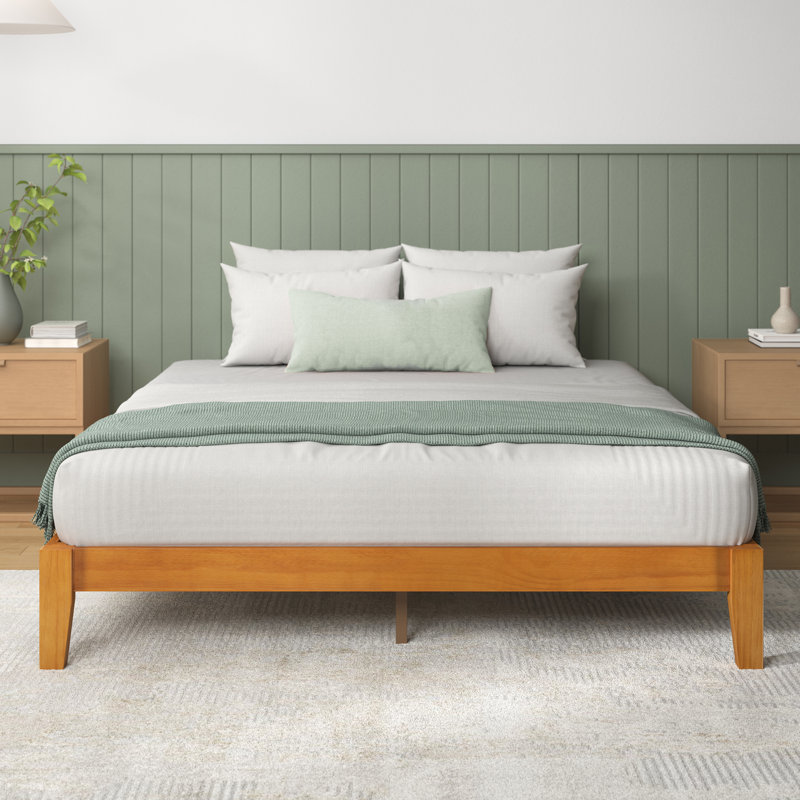 Mirabella Deluxe Platform Solid Wood Bed Frame, Single (3')