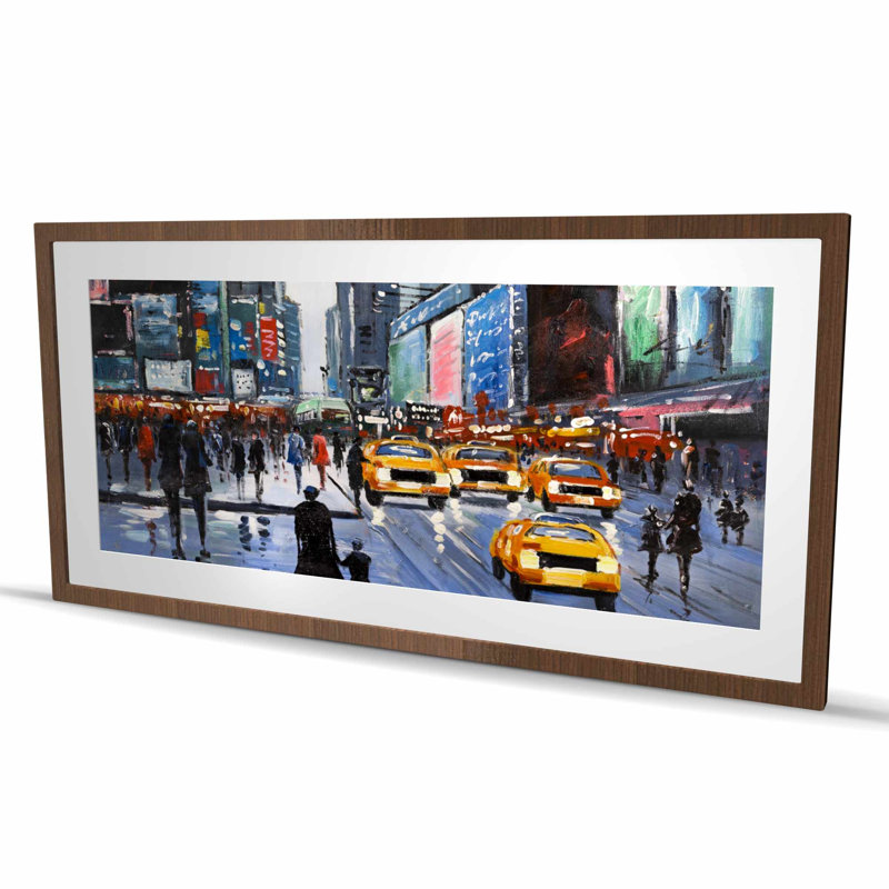 «Peak Hour», reproduction encadrée mat rouge pour décoration intérieure, Brun, H 24 po x l 48 po