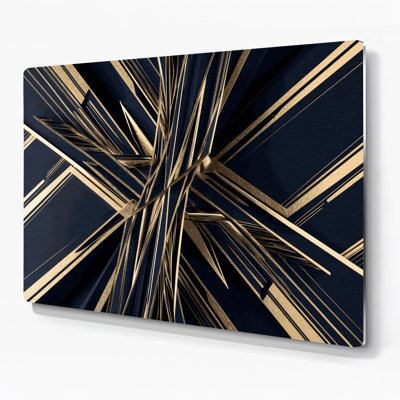 Geometric Abstraction 46 Gray Metal Wall Art