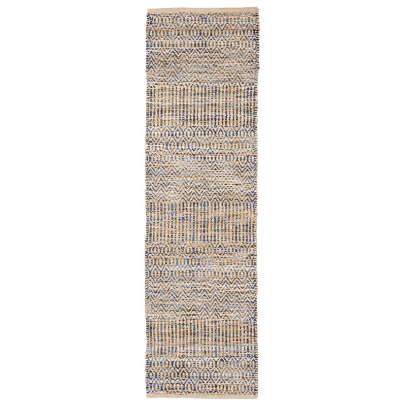Tapis géométrique tissé à la main Abhay, Tapis de couloir 2 pi 3 po x 8 pi