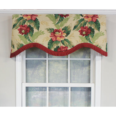 Mariam Cotton Floral Scalloped Window Valance