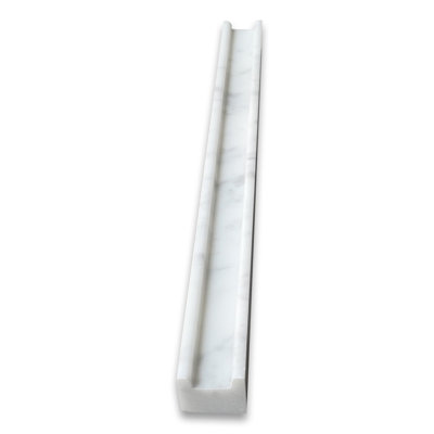 Carrara Liner Pencil Trim Molding 1" x 12" Marble Floor Use Tile