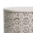 Set Of 2 Hollow-Carved Round Metal End Tables-373525032