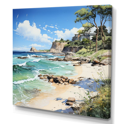 Plage contrastante pointillisme I