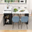 Rolling Extendable Kitchen Island with Drop-Leaf Table, Built-In Power Outlet and Glass Door Cabinet-354927834-354927828