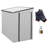 4.3' x 6.3' Lean to Outdoor Shed with Lock, Dark Grey-98251115-98251114