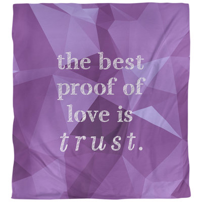 Housse de couette simple Love and Trust Quote