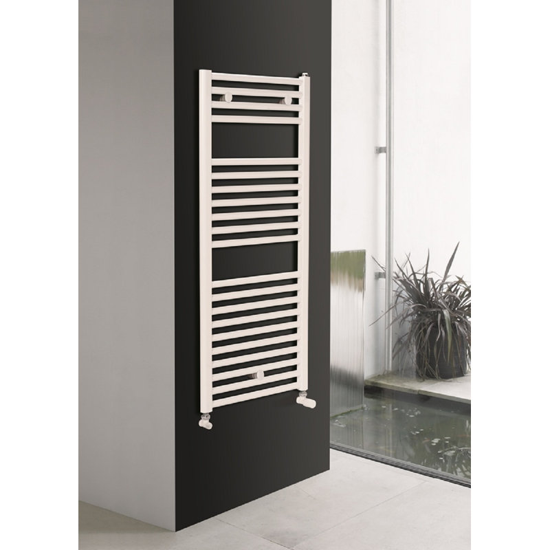Phoebe Straight Towel Rail Heated Towel Rails, White, 119.5cm L x 31cm W x 3cm D