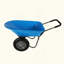 Chariot à deux roues en acier pour jardin avec roue pneumatique de 15 pouces