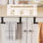 Stainless Steel Over Cabinet Towel Holder With 2 Hooks - No Drill Installation, EVA Foam Pads For Protection, Space-Saving Design For Kitchen And Bathroom-114730123